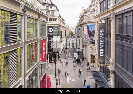 Printemps Paris - Vue depuis le grand magasin Le Printemps dans le 9ème arrondissement de Paris, France, Europe. Banque D'Images
