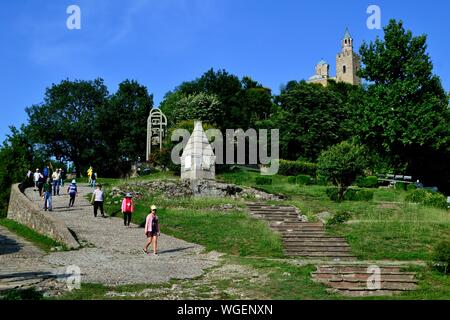 Tour de vigilance - Tsarevets Fotress à Veliko Tarnovo - mountais des Balkans - Bulgarie Banque D'Images