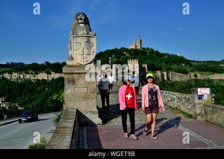 Tour de vigilance - Tsarevets Fotress à Veliko Tarnovo - mountais des Balkans - Bulgarie Banque D'Images