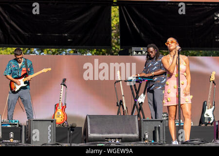 31 août 2019, à Philadelphie, Pennsylvanie, États-Unis : la chanteuse JORJA SMITH durant la Made in America Music Festival à Benjamin Franklin Parkway à Philadelphie, Pennsylvanie (crédit Image : © Daniel DeSlover/Zuma sur le fil) Banque D'Images