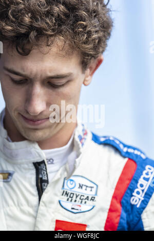 Portland, Oregon, USA. Août 31, 2019. MATHEUS LEIST (4) de Novo Hamburgo, le Brésil se prépare à se qualifier pour le Grand Prix de Portland à Portland International Raceway à Portland, Oregon. (Crédit Image : © Walter G Arce Sr meule Medi/ASP) Banque D'Images