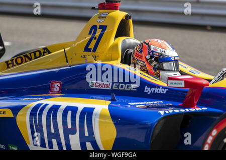 Portland, Oregon, USA. Août 31, 2019. ALEXANDER ROSSI (27) des États-Unis se prépare à se qualifier pour le Grand Prix de Portland à Portland International Raceway à Portland, Oregon. (Crédit Image : © Walter G Arce Sr meule Medi/ASP) Banque D'Images