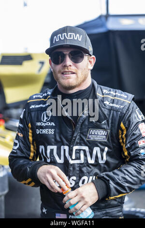 Portland, Oregon, USA. Août 31, 2019. CONOR DALY (7) des États-Unis se prépare à se qualifier pour le Grand Prix de Portland à Portland International Raceway à Portland, Oregon. (Crédit Image : © Walter G Arce Sr meule Medi/ASP) Banque D'Images
