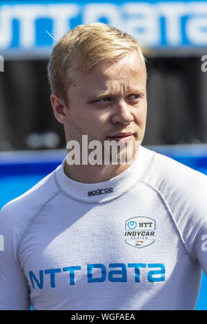 Portland, Oregon, USA. Août 31, 2019. FELIX ROSENQVIST (10) d'VÃÂ¤rnamo, la Suède se prépare à se qualifier pour le Grand Prix de Portland à Portland International Raceway à Portland, Oregon. (Crédit Image : © Walter G Arce Sr meule Medi/ASP) Banque D'Images