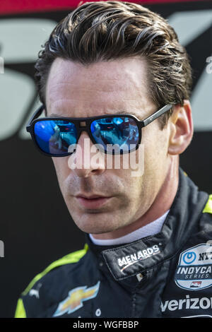 Portland, Oregon, USA. Août 31, 2019. SIMON PAGENAUD (22) de Montmorillon, la France se prépare à se qualifier pour le Grand Prix de Portland à Portland International Raceway à Portland, Oregon. (Crédit Image : © Walter G Arce Sr meule Medi/ASP) Banque D'Images
