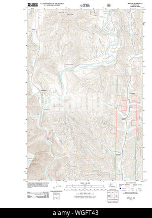 L'État de Washington, de l'USGS Topo Map WA Winton 20110601 Restauration TM Banque D'Images