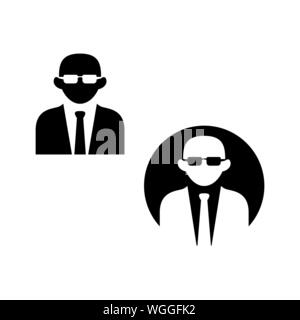 Homme chauve avec des lunettes. Homme simple avatar image vecteur icône Illustration de Vecteur