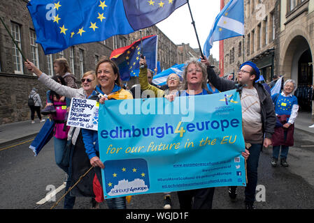 Edimbourg, Ecosse, le 31 août 2019. Mouvement européen en Ecosse ont organisé une manifestation contre la prorogation du Parlement. Banque D'Images