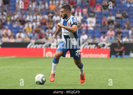 Barcelone, Espagne. 06Th Sep 2019. Barcelone, 01-09-2019. LaLiga 2019/ 2020, date 3. Espanyol-Granada. Matias Vargas de Espanyol : Crédit Photos Pro/Alamy Live News Banque D'Images