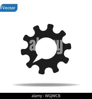 Chat de support consulter l'icône logo. Stock vector illustration isolé sur fond blanc. Illustration de Vecteur