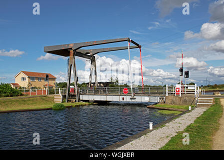 Le Wykewell ascenseur Pont sur le Canal et Stainforth Keadby, Thorne, South Yorkshire, Angleterre, Royaume-Uni Banque D'Images