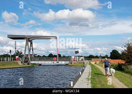 Le Wykewell ascenseur Pont sur le Canal et Stainforth Keadby, Thorne, South Yorkshire, Angleterre, Royaume-Uni Banque D'Images