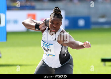 Berlin, Allemagne 01. Septembre 2019 : ISTAF - Athlétisme - 2019 Jessica Ramsey (USA) | conditions dans le monde entier Banque D'Images