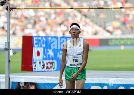 Berlin, Allemagne 01. Septembre 2019 : ISTAF - Athlétisme - 2019 Takashi Eto (JPN) | conditions dans le monde entier Banque D'Images