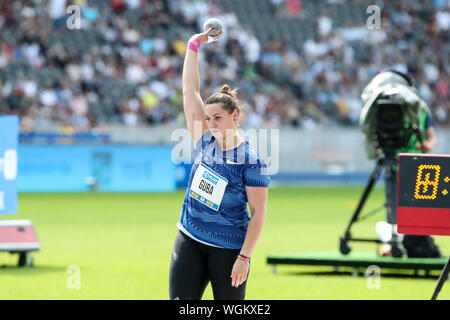 Berlin, Allemagne 01. Septembre 2019 : ISTAF - Athlétisme - 2019 Paulina Guba (POL) dans le monde entier d'utilisation | Banque D'Images