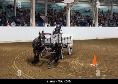 Un concurrent dans le projet de l'équipe d'ouvrir la concurrence au volant, à la foire de l'état de l'Oregon à Salem, Oregon, USA. Banque D'Images