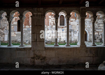 Fier, de l'Albanie - Mars 2019:vue du monastère de Saint Mary, Apollonia, Fier, l'Albanie. Banque D'Images