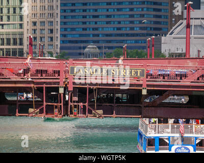 LaSalle Street Bridge. Chicago, Illinois. Banque D'Images