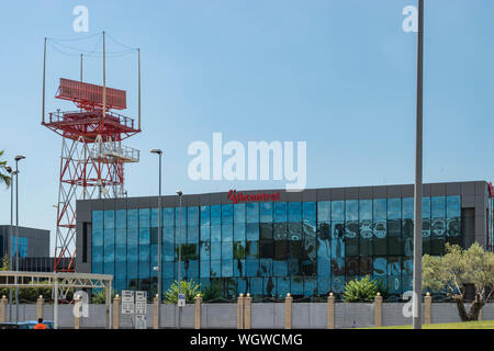 Tirana, Albanie - Juillet 2019 : voir des services de navigation aérienne de l'Albanie (Albcontrol) Bâtiment Banque D'Images