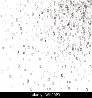 Code binaire. Nombres aléatoires 0 et 1. Arrière-plan de la matrice dans le vert. Vector illustration isolé sur fond blanc Illustration de Vecteur