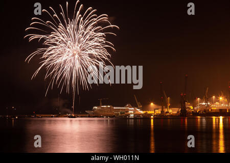 D'artifice à 'Festa del Mare 2019' - Ancone Banque D'Images