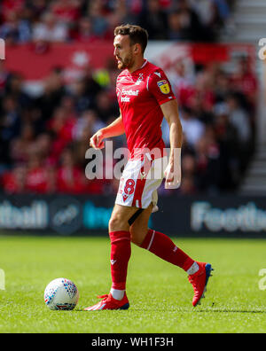 Nottingham Forest's Jack Robinson au cours de la Sky Bet match de championnat à la ville de Nottingham, au sol. Banque D'Images