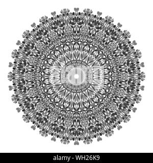 Floral mandala - abstract vector design graphique circulaire Illustration de Vecteur