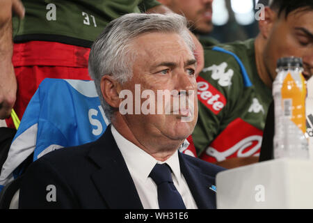 CARLO ANCELLOTI lors de Juventus vs Napoli, Turin, Italie, 31 août 2019, le football italien Serie A Football Championnat Hommes Banque D'Images