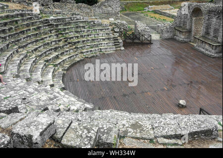 Le théâtre antique, une construction de la 3e siècle. Butrint. L'Albanie Banque D'Images