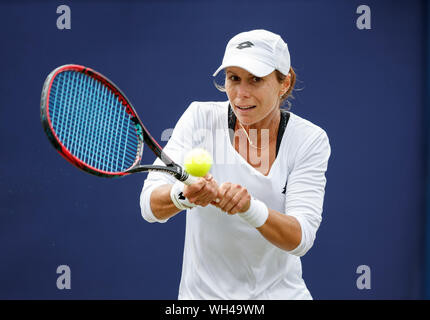 2017 International Aegon, Eastbourne, Angleterre. Varvara Lepchenko de USA en action contre Risa Ozaki du Japon. Dimanche 25, juin 2017 - Devonshire P Banque D'Images