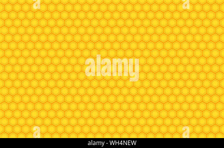 Résumé motif répété en nid en jaune doré. Arrière-plan géométrique ou modèle sans couture inspiration d'hexagones semblables à la cire d'images Banque D'Images