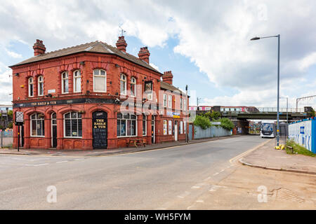 L'aigle et Tun, un pub traditionnel sur le nouveau Canal Street Birmingham dans le centre de la zone de développement pour HS2, UK Banque D'Images