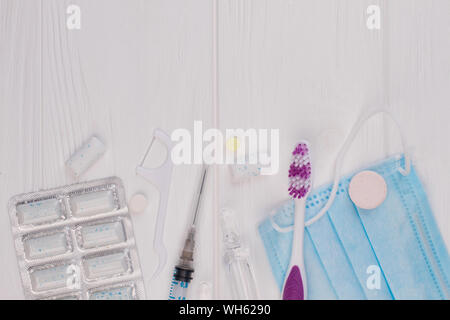 Outils et accessoires pour le traitement des dents. Banque D'Images