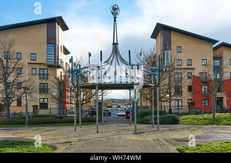 Architecture de nouveaux logements résidentiels Gorbals district à Glasgow, Écosse, Royaume-Uni Banque D'Images