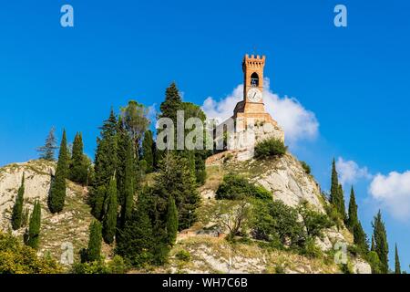 Tour de l'horloge Torre dell'Orologio, Brisighella, Emilia-Romagna, Italie Banque D'Images