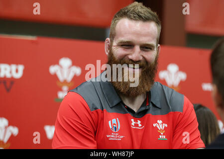 Cardiff, Royaume-Uni. 09Th Sep 2019. Pays de Galles de rugby, Jake Ball. Pays de Galles 2019 Rugby World Cup Squad accès media session à l'Hotel Balzac, Hensol, près de Cardiff, Galles du Sud le lundi 2 septembre 2019. l'homme 31 galles squad et officiels d'équipe va bientôt partir pour la Coupe du Monde de Rugby 2019 qui aura lieu au Japon, à commencer plus tard ce mois-ci. Photos par Andrew Verger/Alamy Live News Banque D'Images