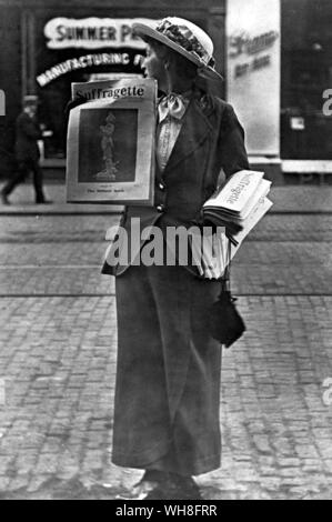 French suffragette, journal féministe, 1908. Banque D'Images