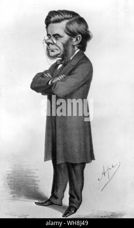 T. H. Huxcley - caricature de "Ape" dans Vanity Fair, au moment de la réunion d'Oxford. Darwin et le Beagle par Alan Moorhead, page 265. Banque D'Images