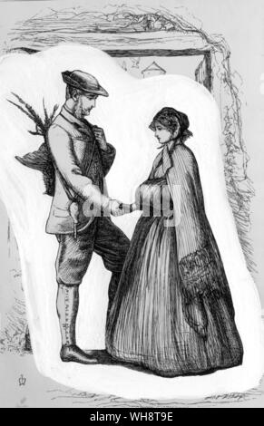 Seigneur Lufton et Lucy Roberts. Illustration de Framley Parsonage, par Sir John Millais Eerett Banque D'Images