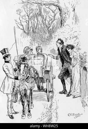 Illustration de Jane Austen's Pride and Prejudice 1895 Banque D'Images