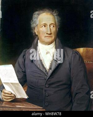 Johann Wolfgang von Goethe (1749-1832) poète allemand, romancier et dramaturge Scholar un huile sur toile de Karl Stieler accordée à Félix Mendelssohn en 1838 par Walther, le fils de Goethe Banque D'Images