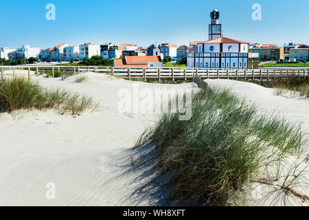 Costa Nova à partir de l'Église des dunes, Aveiro, Venise du Portugal, Beira Litoral, Portugal, Europe Banque D'Images