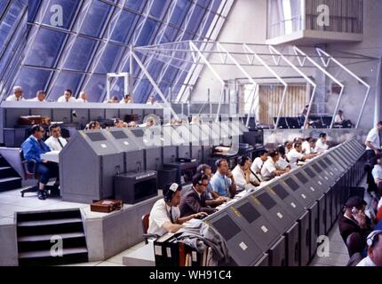 L'espace - le contrôle au sol au Centre spatial Kennedy, en Floride, USA.. Banque D'Images
