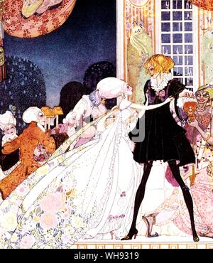 La danse douze Princesses. 'La Danse des Princesses' décrit par Kay Nielsen. De Arthur le nain noir by Sir Walter Scott en poudre et Crinoline, 1913.. . Banque D'Images