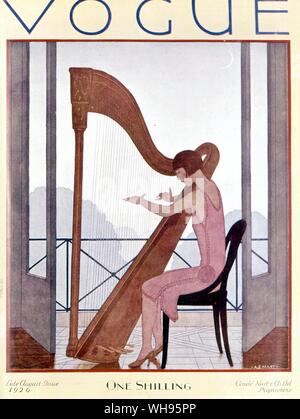 Sujets d'art : Ephemera/ vogue de la couverture d'une E Marty. La fin d'août, 1926 question. Banque D'Images