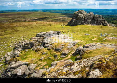 Les roches Haytor, Ilsington, Dartmoor National Park, Devon, Angleterre, Royaume-Uni, Europe Banque D'Images