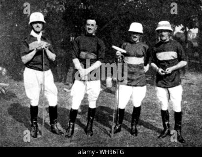 France, Paris, 1924 Jeux Olympiques : l'espagnol de l'équipe de polo, qui est arrivé quatrième.. Banque D'Images