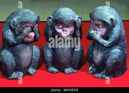 Les Trois Singes Sages Banque D'Images