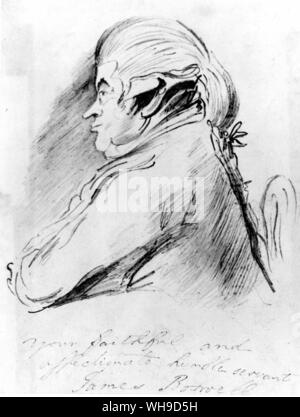 James Boswell (1740-1795). Biographe écossais et un journal intime. Il a été membre de Samuel Johnson's Literary Club et un de ses amis. Banque D'Images