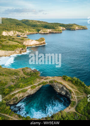 Broken Beach, Klungkung, Nusa Penida, Bali, Indonésie, Asie du Sud, Asie Banque D'Images